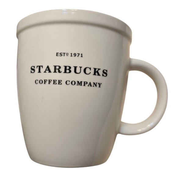 NWOT  -  2007 Vintage Collectible 18oz STARBUCKS Est 1971 Barista Coffee Mug - Picture 1 of 4